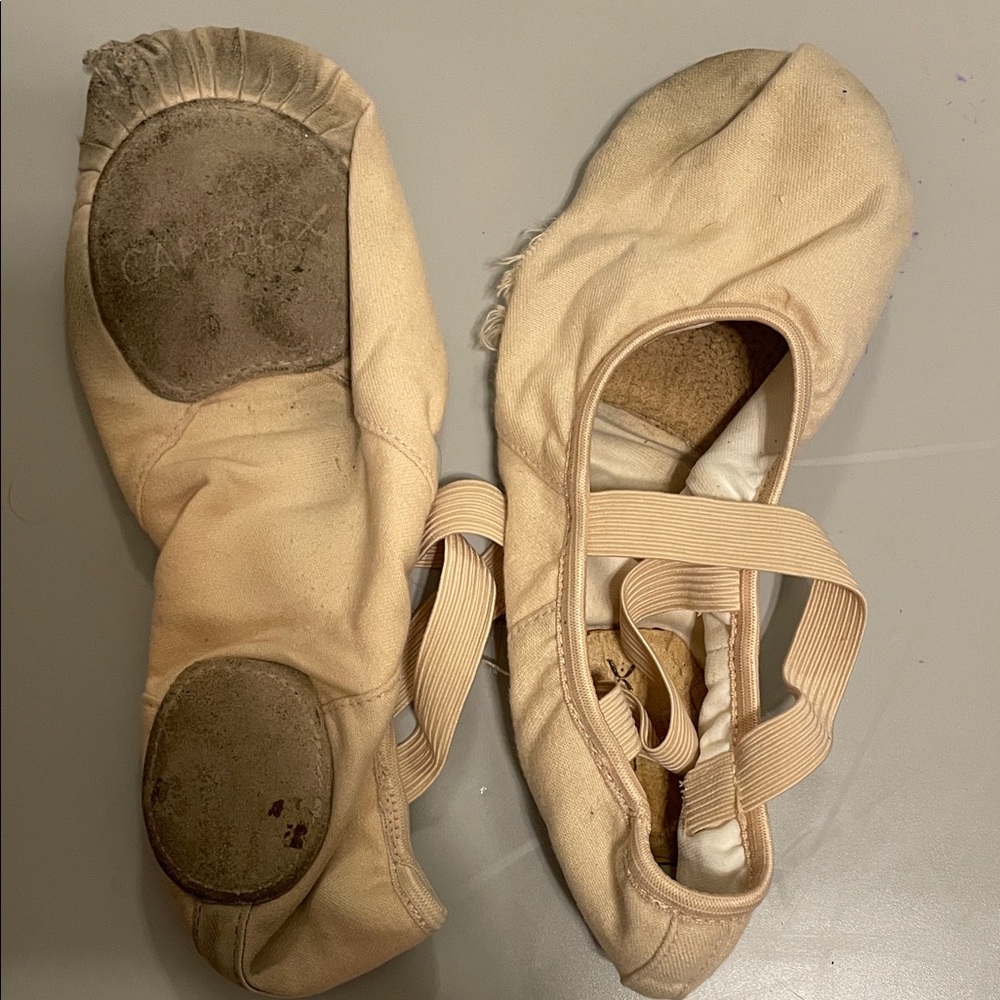 Well worn, stinky, ballet capezio flats